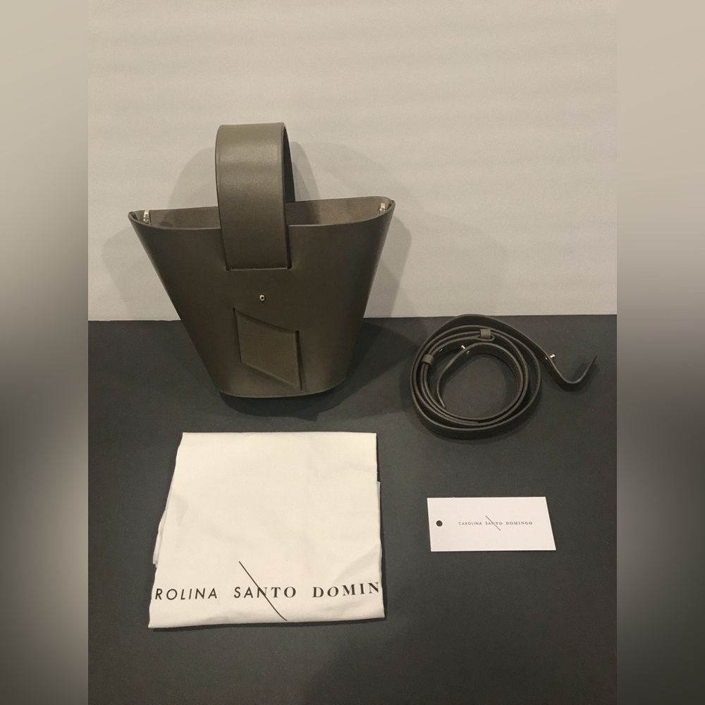 BNIB Carolina Santo Domingo Amphora Mini Bag (Truffle Calf Leather) $765